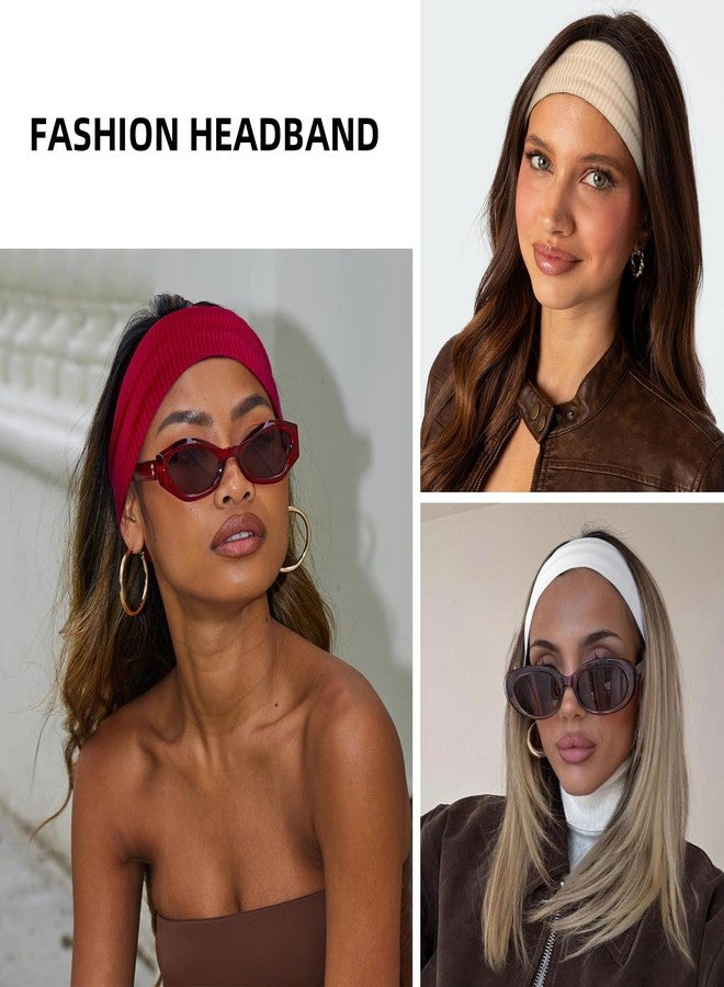 AIBFRID Headbands for Women Non Slip Thick Headbands Fashion Wide Headband Elastic Hairbands for Women's Hair Soft Head Band Hair Accessories 6PCS - Image 5